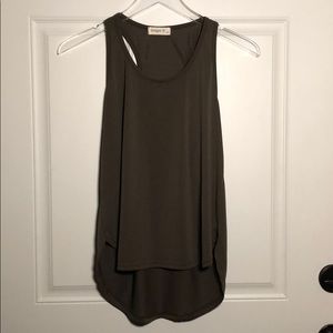 Loose Fit Olive  Racerback Tank